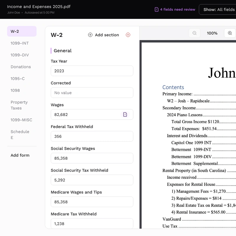AI categorize and organize your client documents