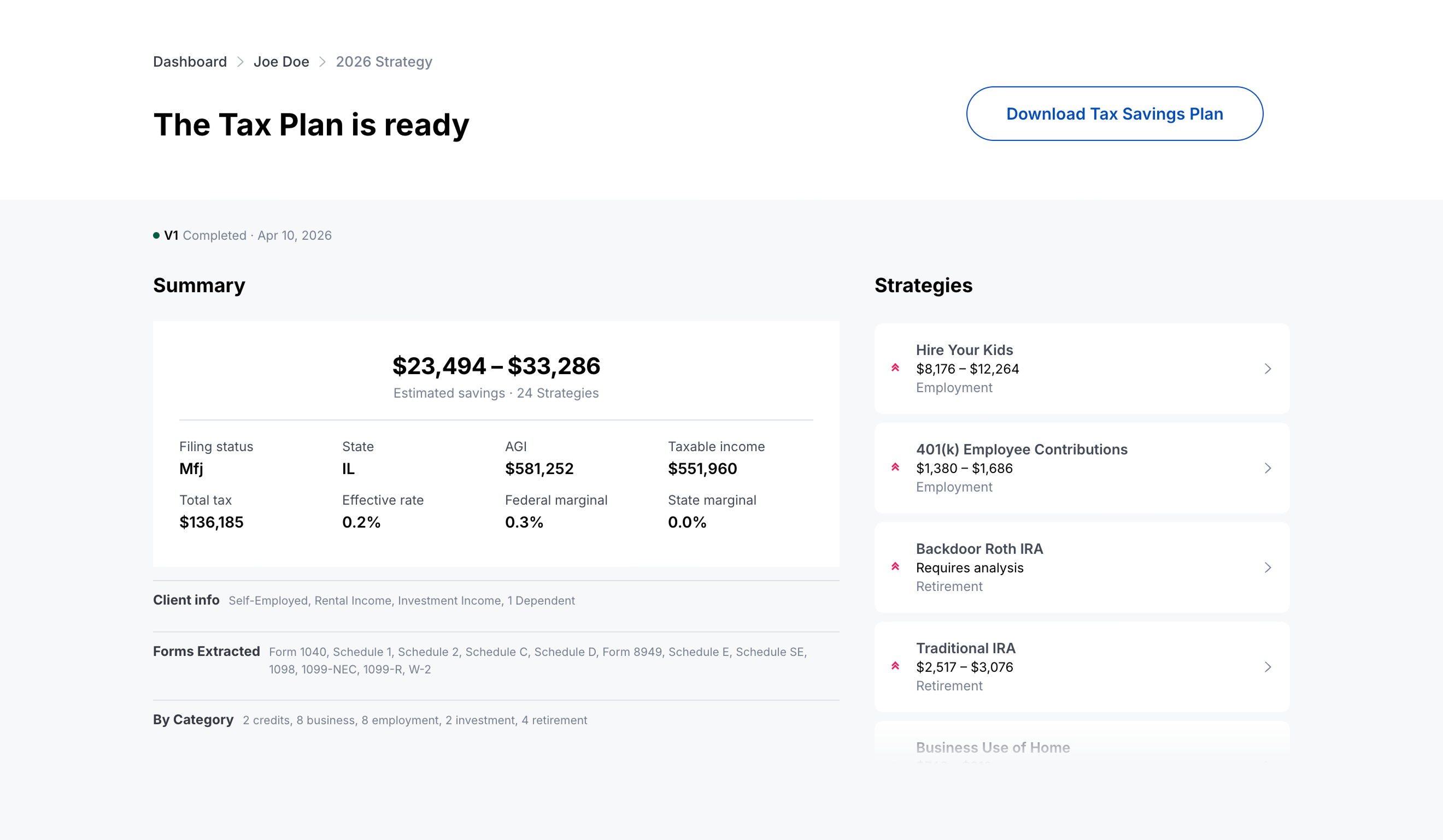 Taxfyle Tax Planning platform